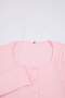 Açık Pembe %100 Pamuklu Bel Detaylı Hırka Fitilli/Pointel Örme Pijama Takımı THMSS26PT00019 - 2