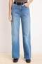 Açık Mavi More Sustainable Kemerli Yüksek Bel Uzun Boy Az Esnek Wide Leg Jeans TWOSS26JE00152 - 4