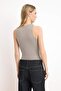 Vizon Halter Yaka Vücuda Oturan Esnek Alttan Çıtçıtlı Örme Body TWOSS20BD0044 - 4