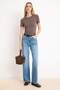 Açık Mavi More Sustainable Kemerli Yüksek Bel Uzun Boy Az Esnek Wide Leg Jeans TWOSS26JE00152 - 2