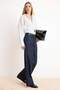 Koyu Mavi DÖKÜMLÜ Pile Detaylı Normal Bel %100 Pamuk Wide Leg Jeans TWOSS26JE00027 - 2