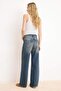 Mavi Yüksek Bel %100 Pamuk Geniş Paça Wide Leg Jeans TWOSS26JE00013 - 4