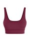 Bordo Fırçalı Soft Kumaş Destekli/Şekillendirici Kalın Askılı Örme Spor Sütyeni THMSS24SS00008 - 6