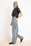Gri Yüksek Bel Bol Kesim Loose Baggy Jeans TWOAW24JE00308 - 2