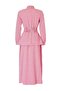 Kırmızı Beli Gipe Lastkli Ekose / Kareli Maxi Dokuma Tesettür Elbise TCTSS26EB00092 - 10