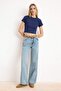 Açık Mavi More Sustainable YUMUŞACIK Tencel Karışımlı Yüksek Bel Wide Leg Jeans TWOSS26JE00137 - 3