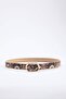 Mink Snake Patterned Thai Feather Oval Buckle Women's Belt Twoaw26Ke00026