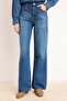 Mavi DÖKÜMLÜ Yüksek Bel %100 Pamuk Wide Leg Jeans TWOSS26JE00114