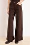 Kahverengi Paça Katlamalı Yüksek Bel Wide Leg/Geniş Paça Jeans TWOAW26JE00011 - 3