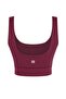 Bordo Fırçalı Soft Kumaş Destekli/Şekillendirici Kalın Askılı Örme Spor Sütyeni THMSS24SS00008 - 8