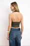 Limited Edition Koyu Yeşil Fitted Kemerli Dokuma Yelek TWOSS25YE00077 - 4