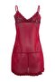 Bordo Tül/Dantel Aksesuar Detaylı Külotlu Babydoll/Fantezi Gecelik THMSS26LL00022 - 6