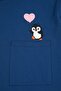 Lacivert Penguen Baskılı Örme Pijama Takımı TBBSS24AI00035 - 2