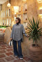 Oversize Striped Shirt Black