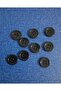 Italian Black Polyester Button 1.5 cm 1 Pack 20 Pieces - 6