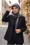 Velvet Hat with Scarf, Buckle Detail, Smoked Ready-To-Wear Turban, Hijab, Bonnet, Suitable for Medical Use - 8