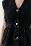 Women's soft angora button detailed vest - 2