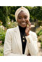 Crystal Tulle Lined Beige Ready-Made Turban Hijab Evening Dress Bonnet Fdn2016-212 - 8