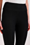 High Waist Ribbed Knitted Gathering Leggings - 6