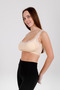 Women's Cotton Bamboo Lace Padded Comfortable Half Tank Top Large Size Thick Strap Bra