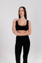 Women's Cotton Bamboo Lace Padded Comfortable Half Tank Top Large Size Thick Strap Bra - 2