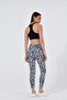 High Waist Lycra Leopard Print Women's Leggings - White - 5