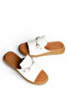 U 291099303   White Genuine Leather Women's Slippers - 6