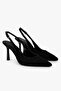 Women's Vina Black Snake Patterned Stiletto