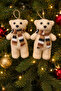 Pine Tree Ornament 2 Pieces Bear 11 cm
