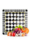 Glass Cutting Board and Presentation Tray Mackenzie Black and White Checkered 30X30 cm