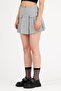 Pleated Short Skirt with Front Flap Pocket Detail - 2