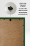 إطار ملصق بإطار خشبي أخضر مقاس 35 × 50 سم، إطار فارغ، GREEN-FRAME-35X50 - 4