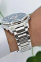 3Atm Water Resistant Men's Wrist Watch, Steel Band & Special Design, Silver-Blue Sdfer160 - 4