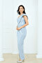 Patterned Sequin Design Long Dress - Baby Blue - 7