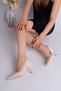 Stony Stone and Pearl Embellished Heels Wedding Bridal Heels Evening Dress Shoes - 8