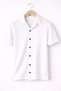 Men's Short Sleeve Polo Neck Buttoned Shirt Slim Fit Casual Knitwear Top - 6