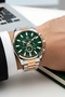 Premium Luxury Steel Cord Men's Wristwatch Rose-green Stsd008 - 4