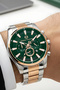 Premium Luxury Steel Cord Men's Wristwatch Rose-green Stsd008 - 2