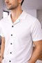 Men's Short Sleeve Polo Neck Buttoned Shirt Slim Fit Casual Knitwear Top - 3