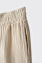 Baby Girl Embroidered Muslin Beige Trousers - 3