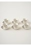 Vintage Porcelain 6-Piece Coffee Cup Set Blue (90 cc)