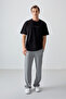 Black Cotton Thick Soft Textured Oversize Fit Printed Men's T-Shirt - 88374 - 2