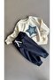 Sweatshirt Set 1-7 Years Old Ecru Navy Blue