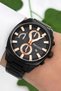 3Atm Water Resistant Men's Wrist Watch, Steel Band & Special Design, Black Sdfer160