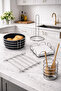 Luxury Stainless Service Presentation Set and Bread Basket, Towel Holder, Napkin Holder, Trivet, Bread Holder, Spoon Holder, Set of 5 - 7
