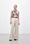 لينا بنطلون واسع الأرجل - حجر