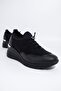 Women's Black Stone Wedge Heeled Shoes - Stonestar - 5
