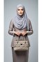 Satin Quilted Shoulder Bag - Faux Leather - 5