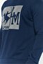 Men Crew Neck Brand Logo Long Sleeves Sweatshirt, Navy - 5