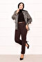 Striped Hijab Pants Bitter Brown